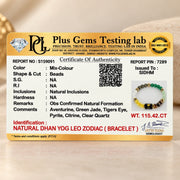 Natural Dhan Yog Leo Zodiac Bracelet certificate
