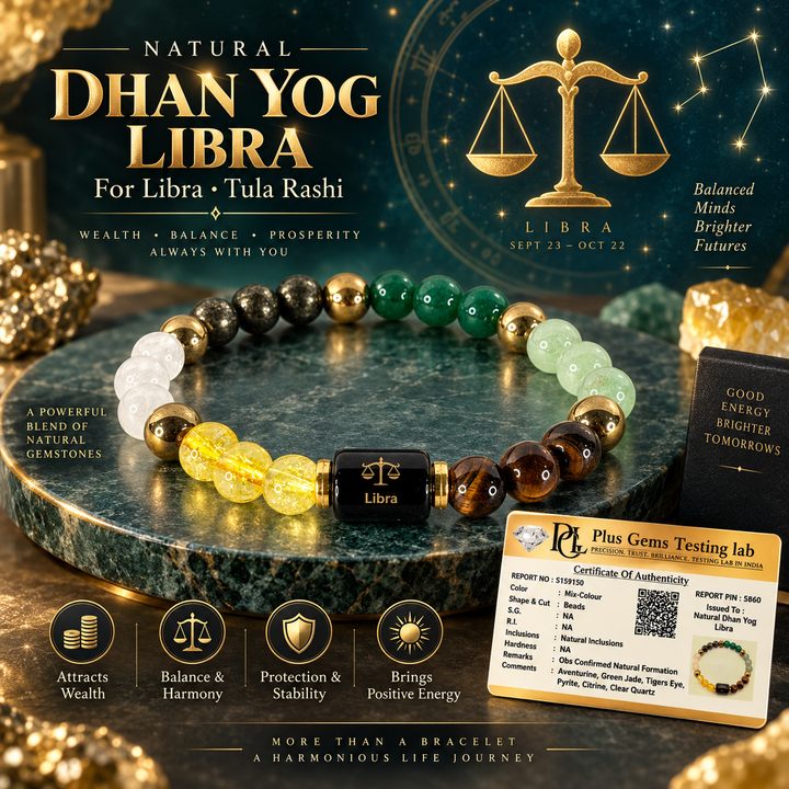 Natural Dhan Yog Libra Zodiac Bracelet hero