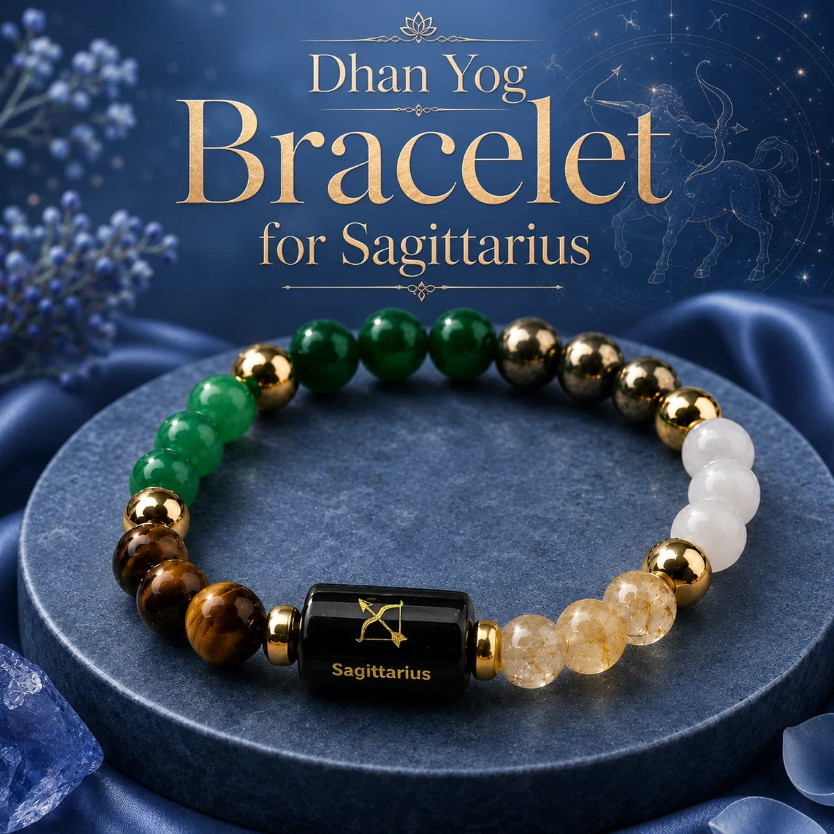 Natural Dhan Yog Sagittarius Zodiac Bracelet hero