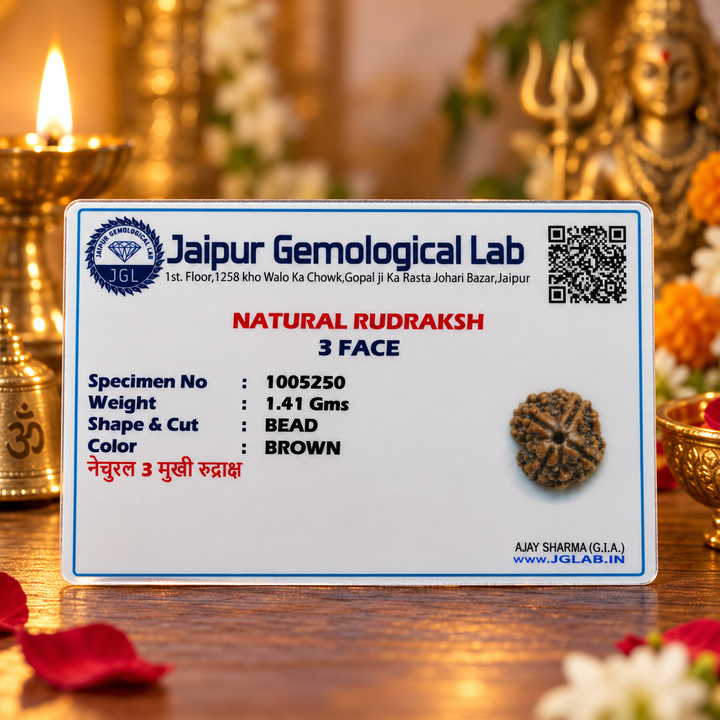 3 Mukhi Rudraksha Bead