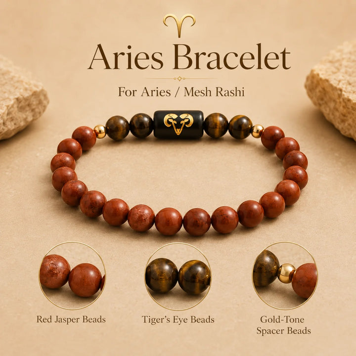 Natural Aries Zodiac Bracelet