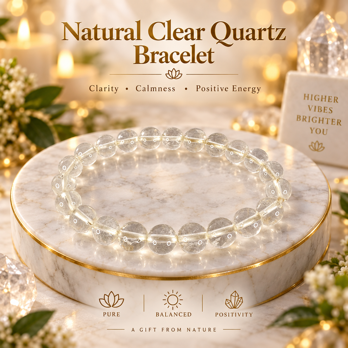 Natural Clear Quartz Bracelet