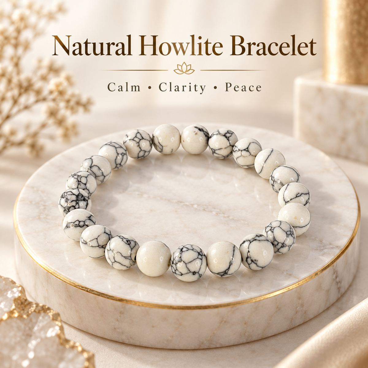 Natural Howlite Bracelet