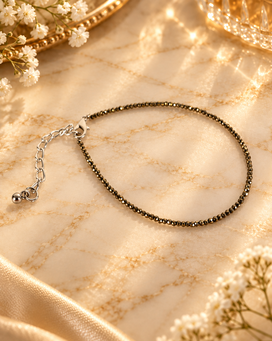 Natural Pyrite Anklet