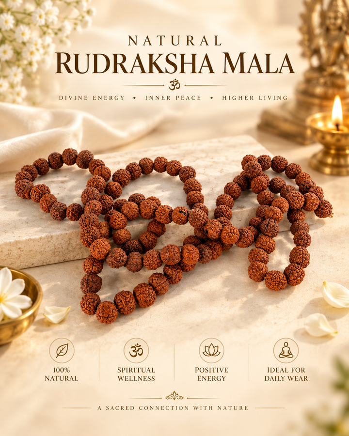 Natural Rudraksha Mala