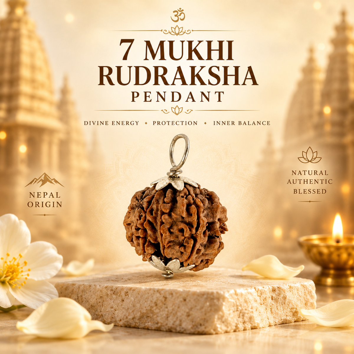7 Mukhi Rudraksha Bead