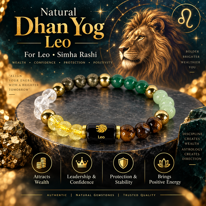 Natural Dhan Yog Leo Zodiac Bracelet