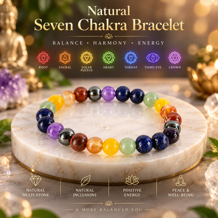 Natural Seven Chakra Bracelet
