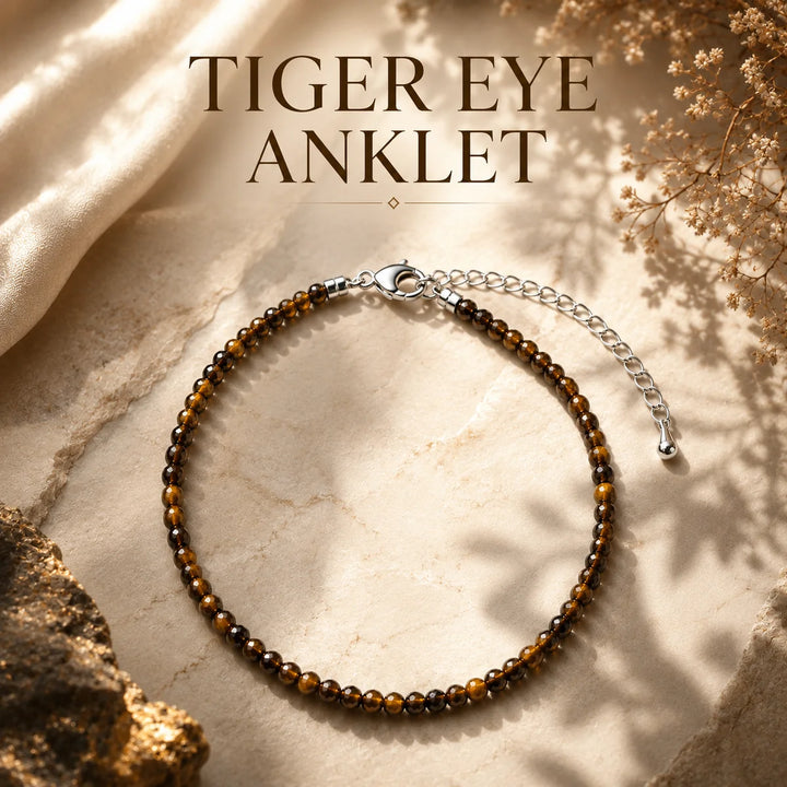 Natural Tigers Eye Anklet