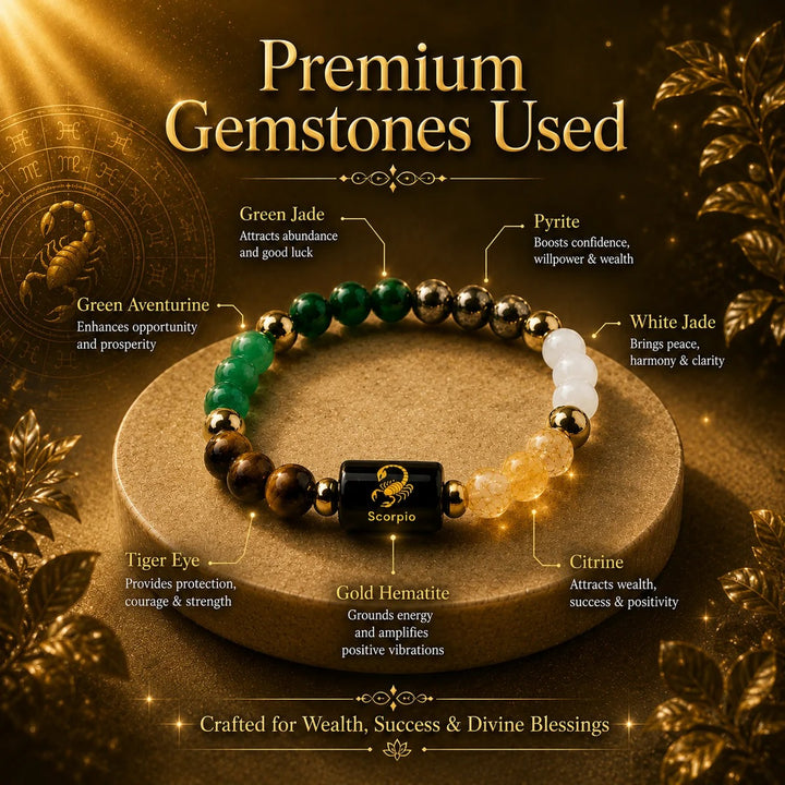 Natural Dhan Yog Scorpio Zodiac Bracelet