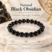 Natural Black Obsidian Bracelet hero