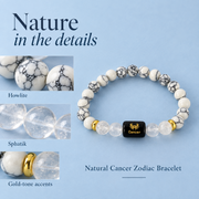 Natural Cancer Zodiac Bracelet detail