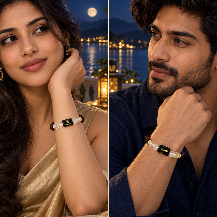Natural Capricorn Zodiac Bracelet on models