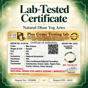 Natural Dhan Yog Aries Zodiac Bracelet model