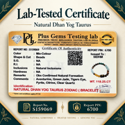 Natural Dhan Yog Taurus Zodiac Bracelet model