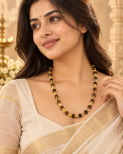 Natural Golden Rudraksha Mala model