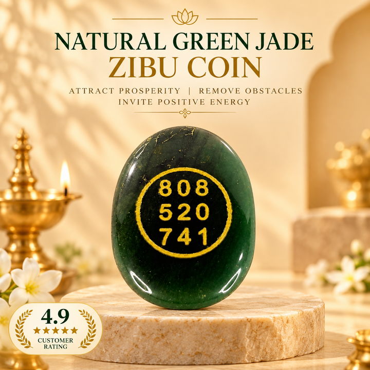 Natural Green Jade Zibu Coin hero