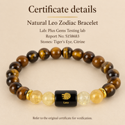 Natural Leo Zodiac Bracelet model