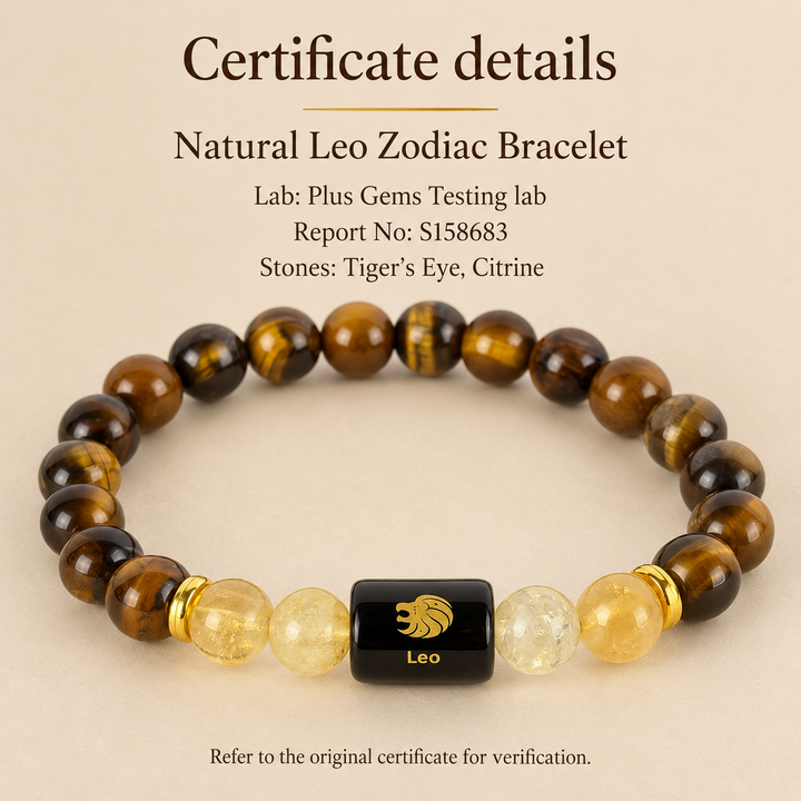 Natural Leo Zodiac Bracelet model