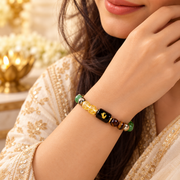 Natural Dhan Yog Capricorn Bracelet Model Wearing