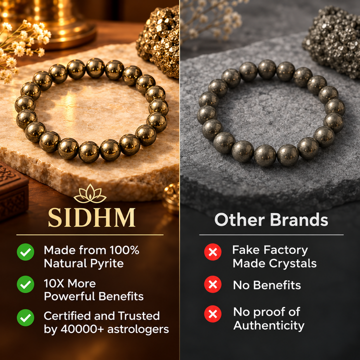 Natural Pyrite Bracelet comparison