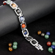 Natural Seven Chakra Metal Bracelet detail image