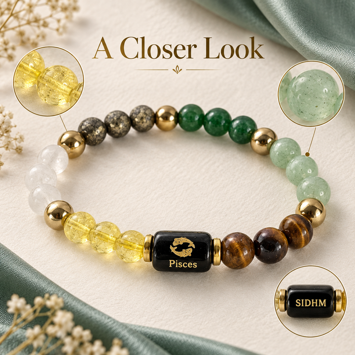 Natural Pisces Zodiac Bracelet hero