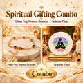Spiritual Gifting Combo with Dhan Yog Women Bracelet and Seven Chakra Selenite Plate