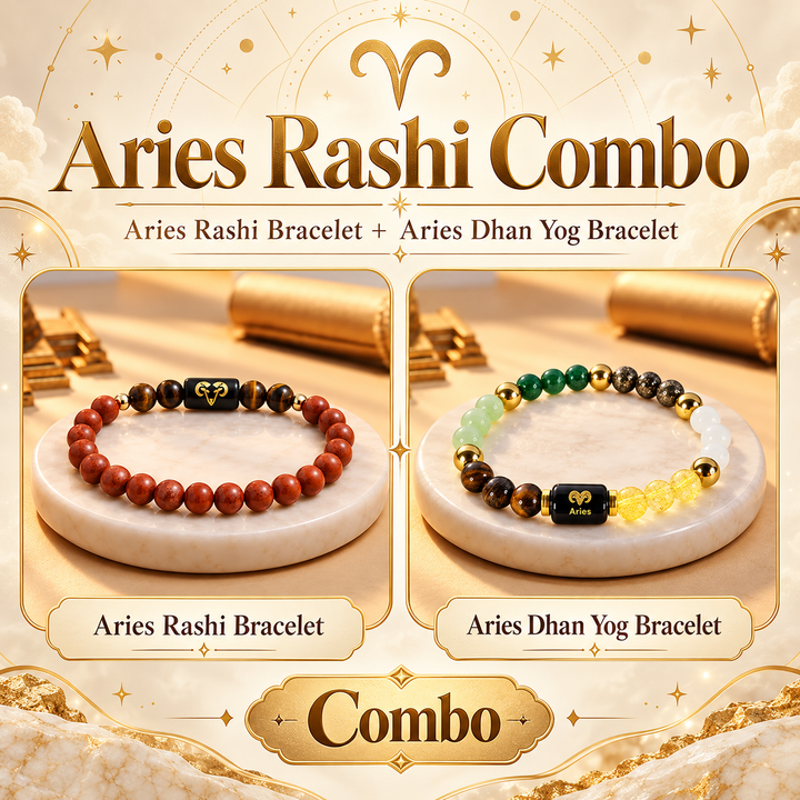 Taurus Rashi Combo - Taurus Rashi Bracelet and Taurus Dhan Yog Bracelet