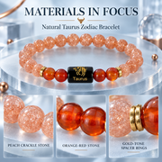 Natural Taurus Zodiac Bracelet detail