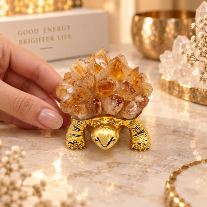 Natural Citrine Vastu Tortoise