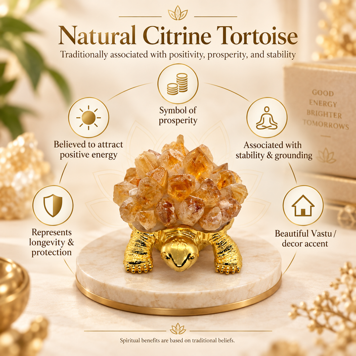 Natural Citrine Vastu Tortoise