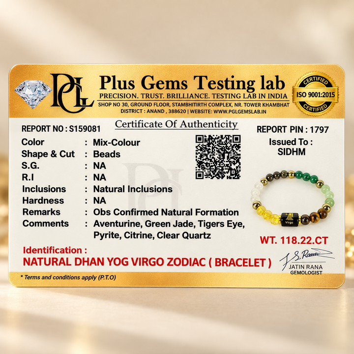 Natural Dhan Yog Virgo Zodiac Bracelet hero